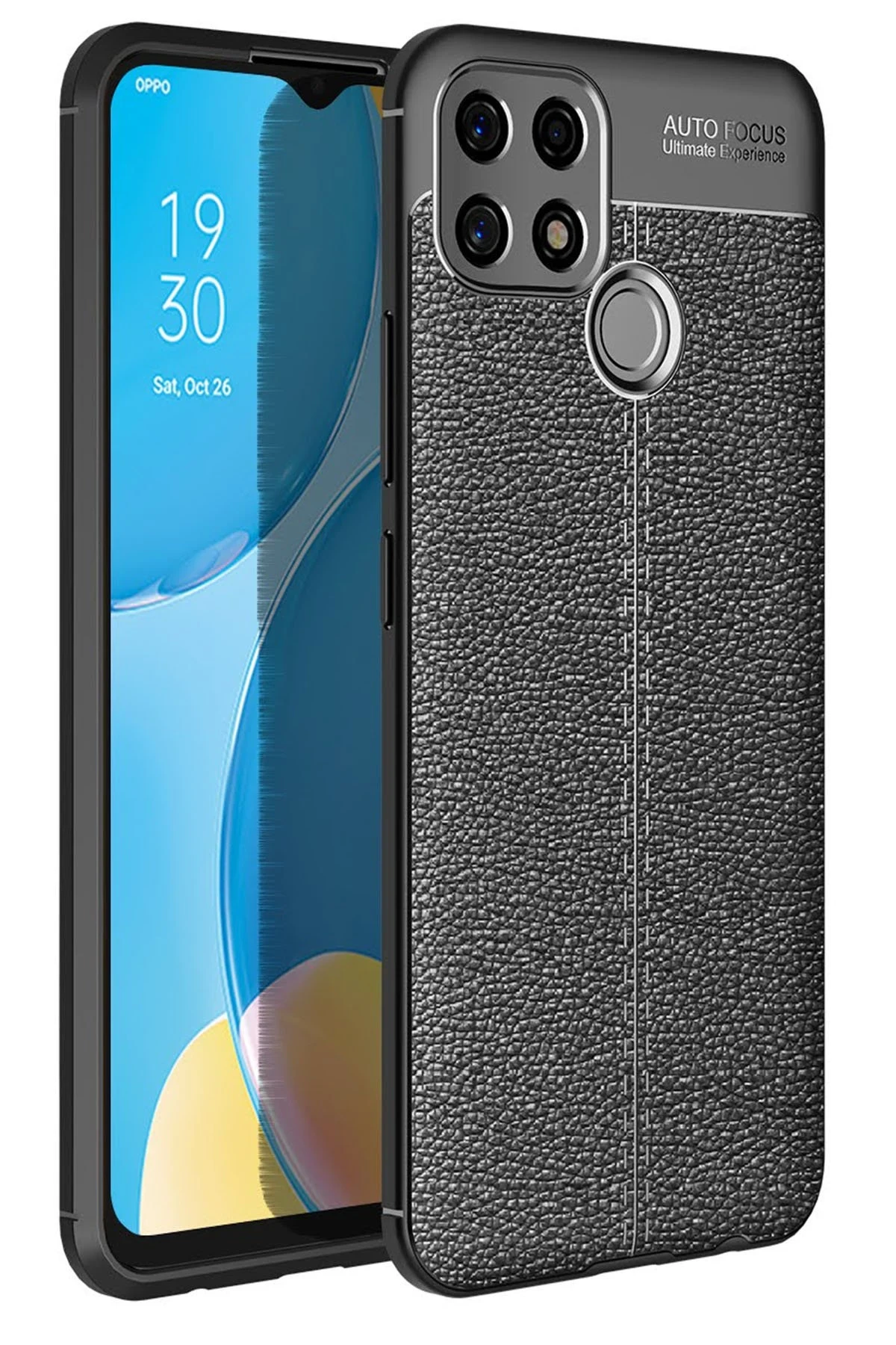 Newface Oppo A15 Kılıf Auto Focus Kapak - Siyah