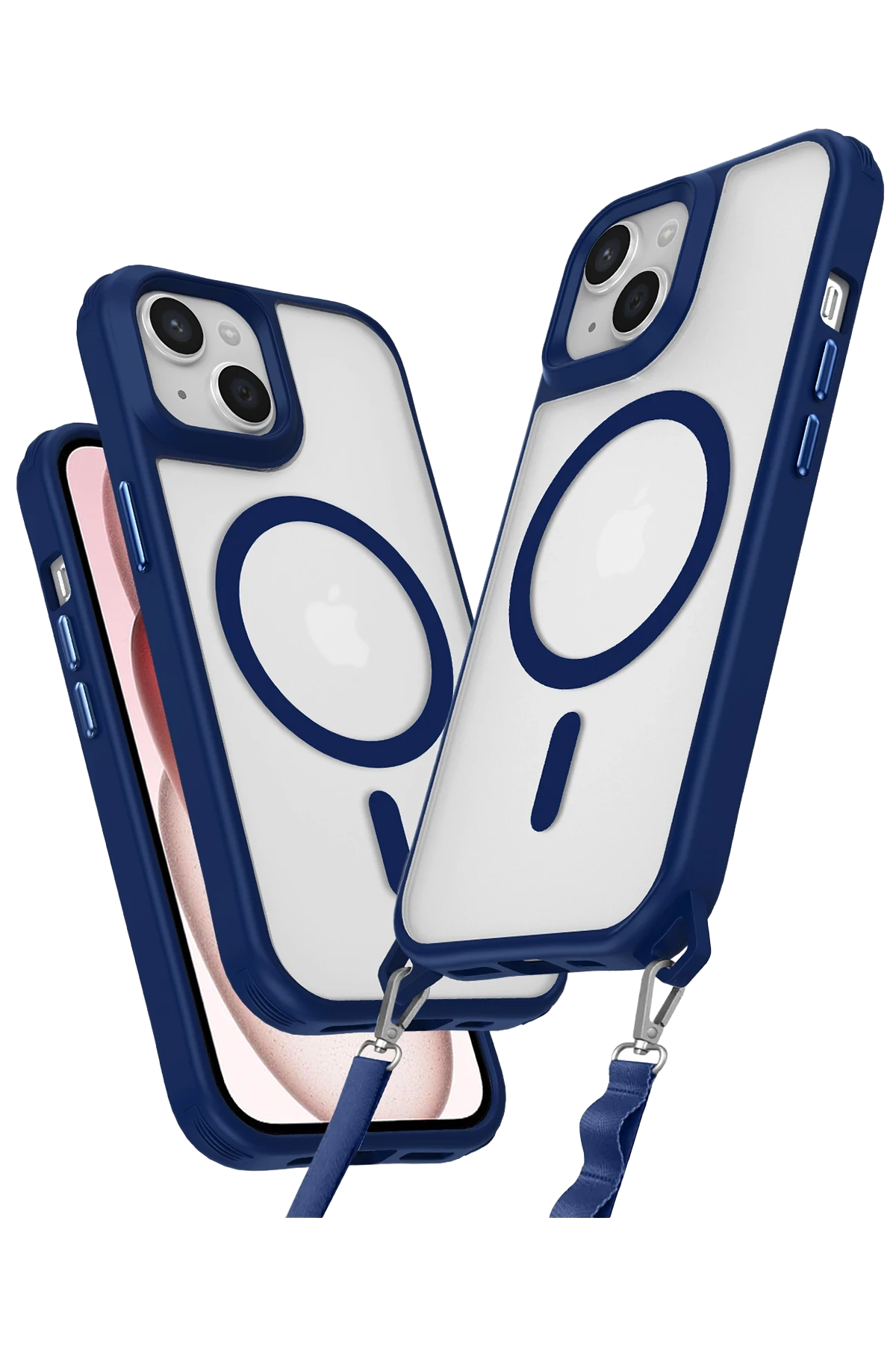 Newface iPhone 14 Kılıf Enka Magsafe Silikon Kılıf - Lacivert