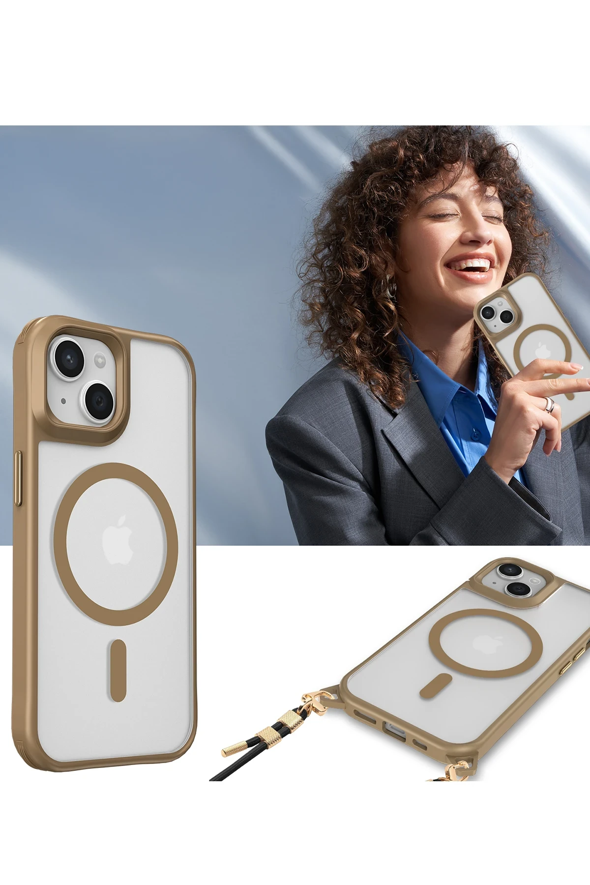 Newface iPhone 14 Kılıf Enka Magsafe Silikon Kılıf - Lacivert